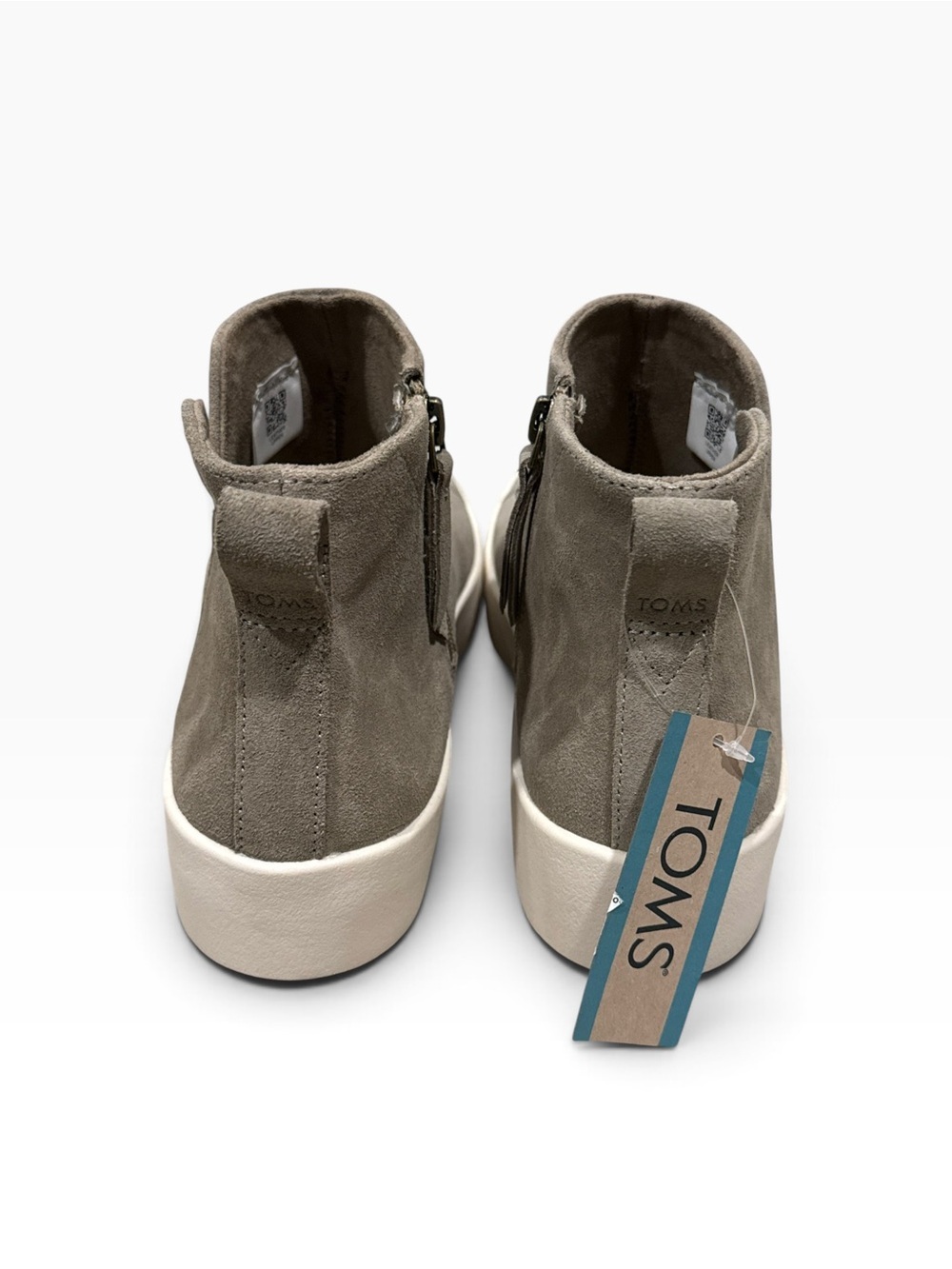 TOMS Verona Mid Platform Sneakers Dune Grey Suede Size 8 NWT - Picture 5 of 9
